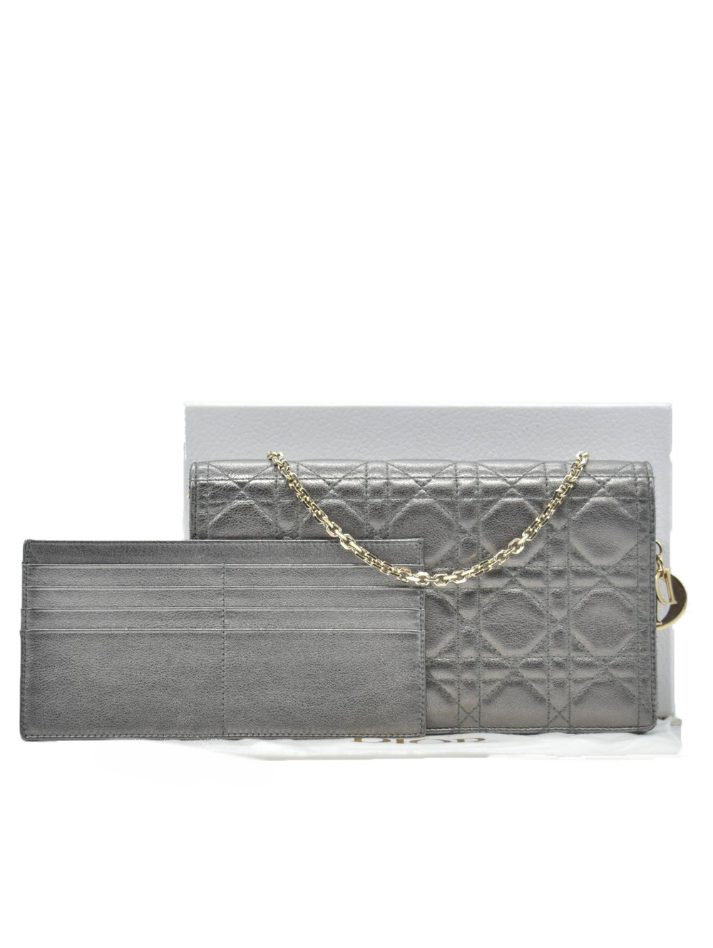 $2400 Christian Dior Cannage Lady Convertible Clutch